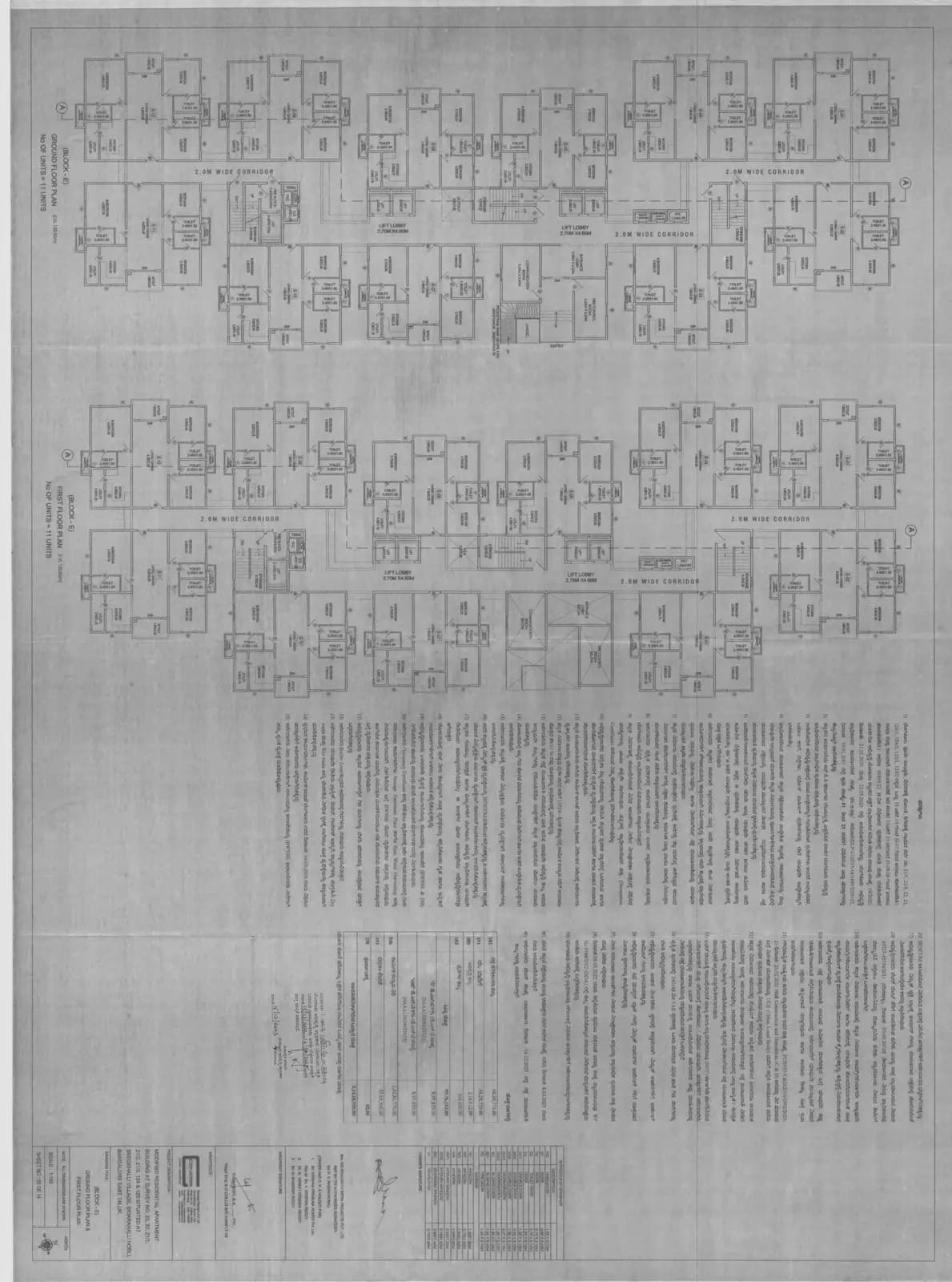 Pavani Mirabilia: BLOCK E GROUND AND FIRST FLOOR PLAN (filed with Karnataka RERA)