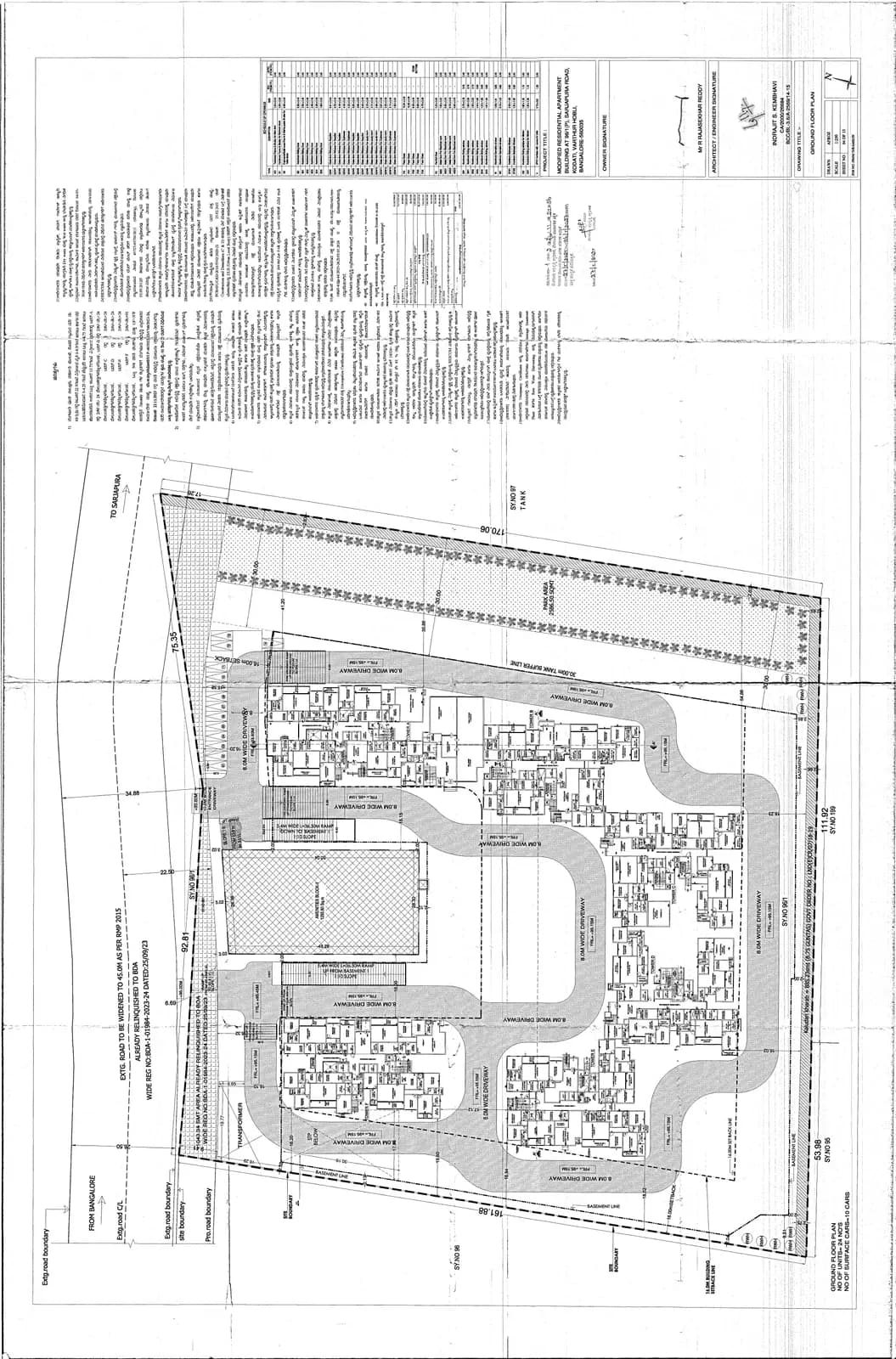 East Park Residences: Ground Floor Plan.pdf (filed with Karnataka RERA)
