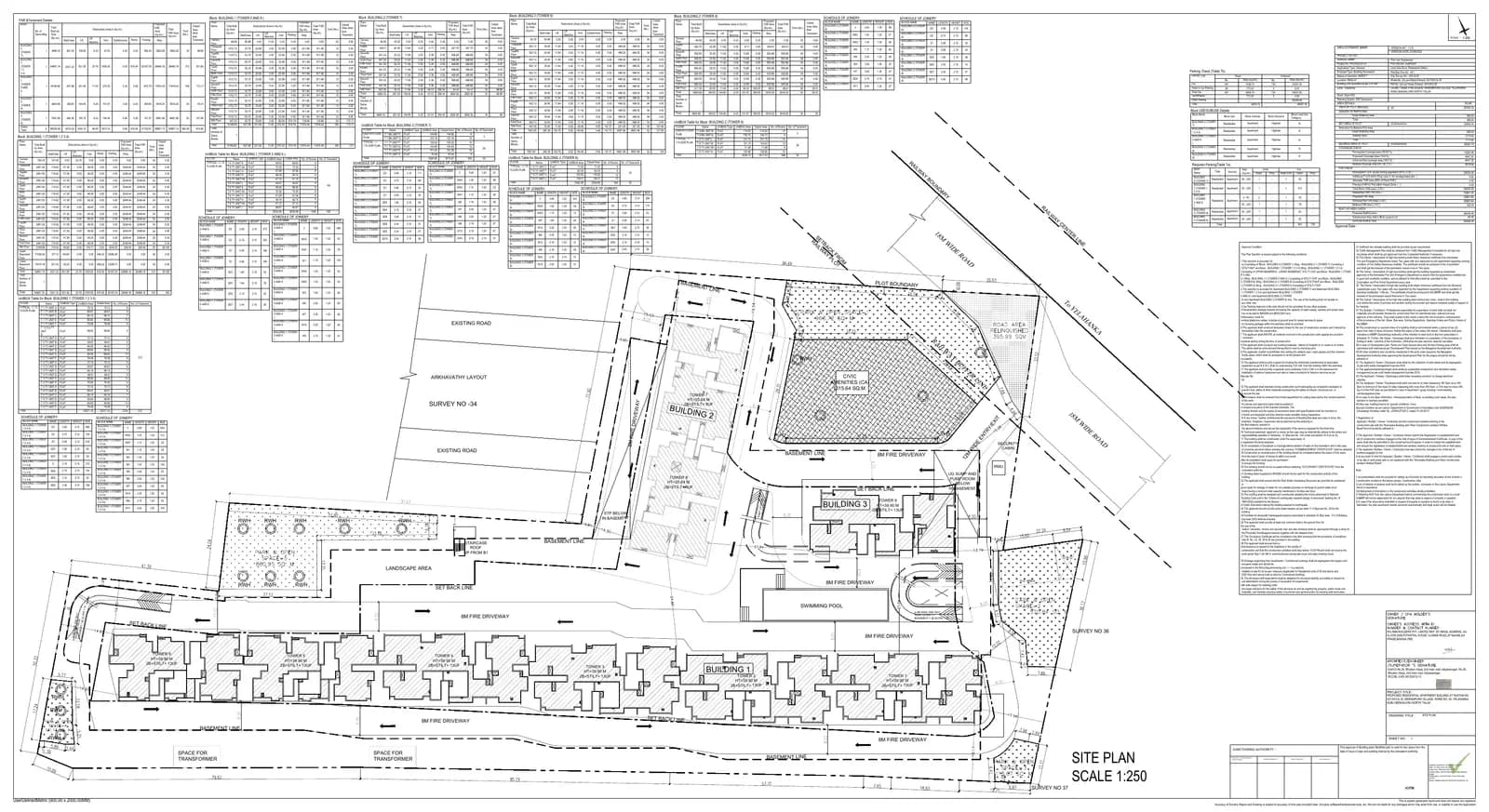 SNN Estates Felicity: Approved Building/Plotting Plan, page 1 (filed with Karnataka RERA)