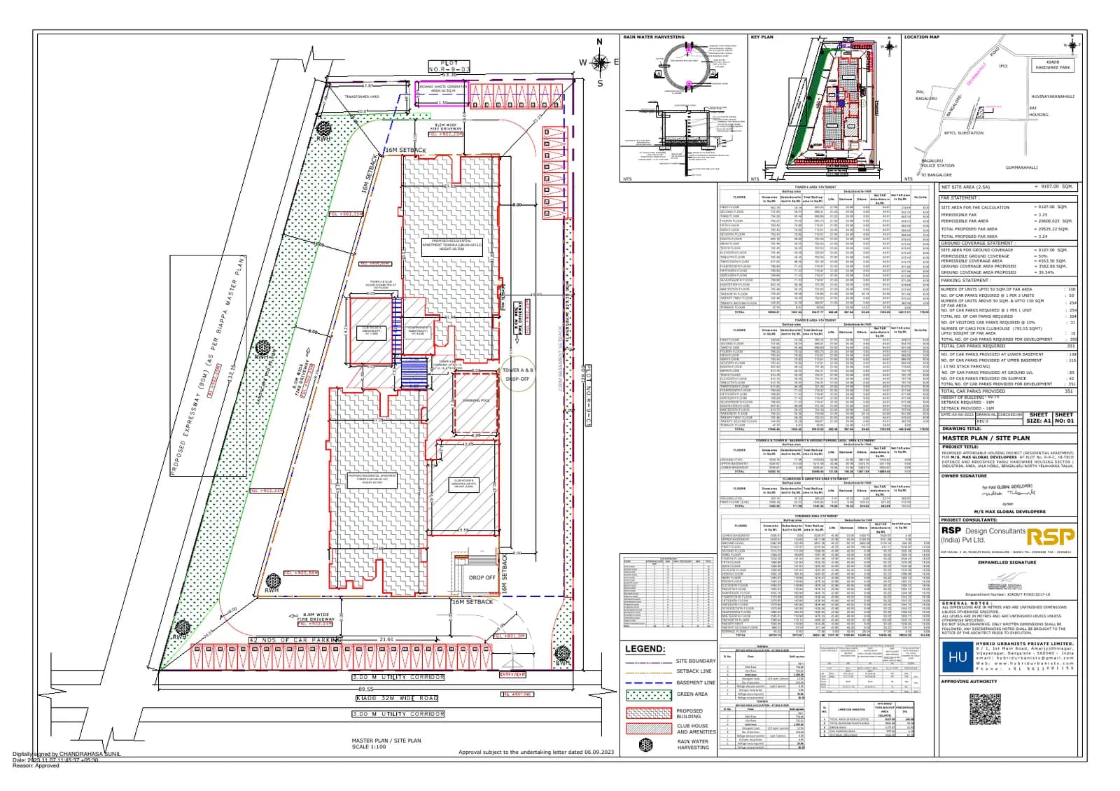 North Park: Approved Building/Plotting Plan, page 1 (filed with Karnataka RERA)