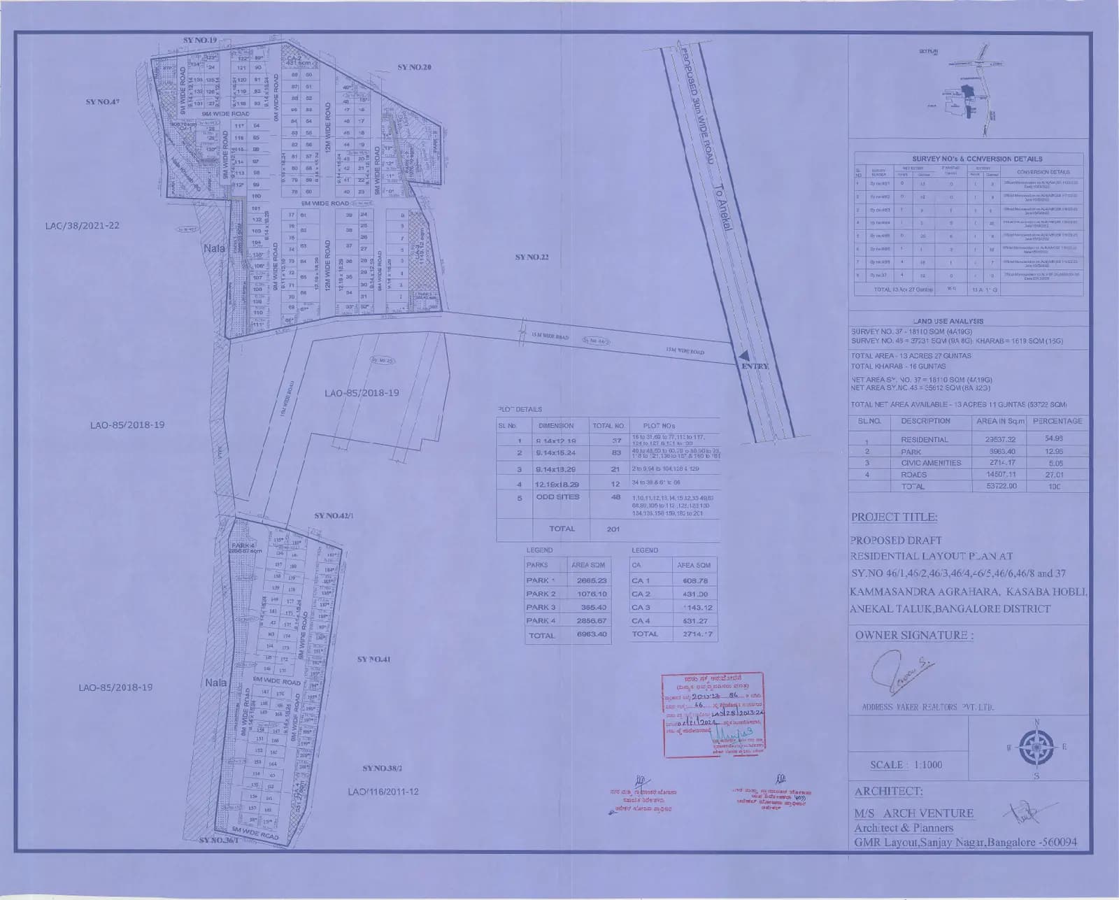 The Imperial Address Phase-4: Approved Layout Plan (filed with Karnataka RERA)