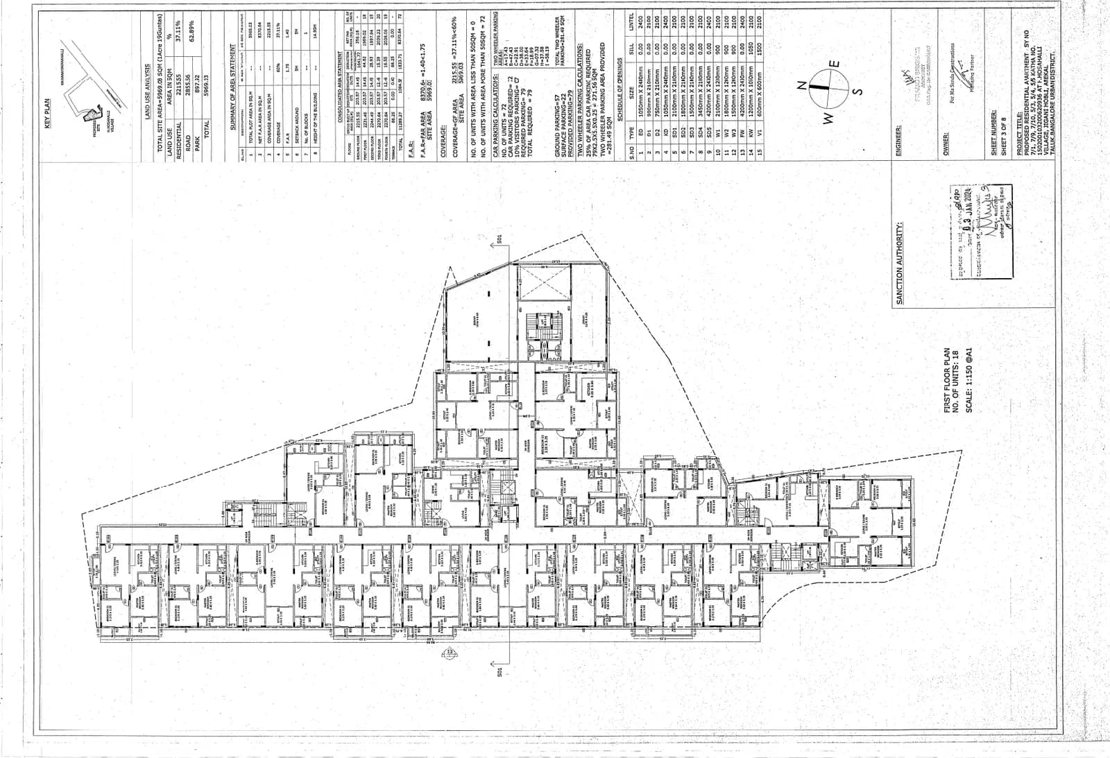 Upavan: 10 PLAN First Floor Plan (filed with Karnataka RERA)