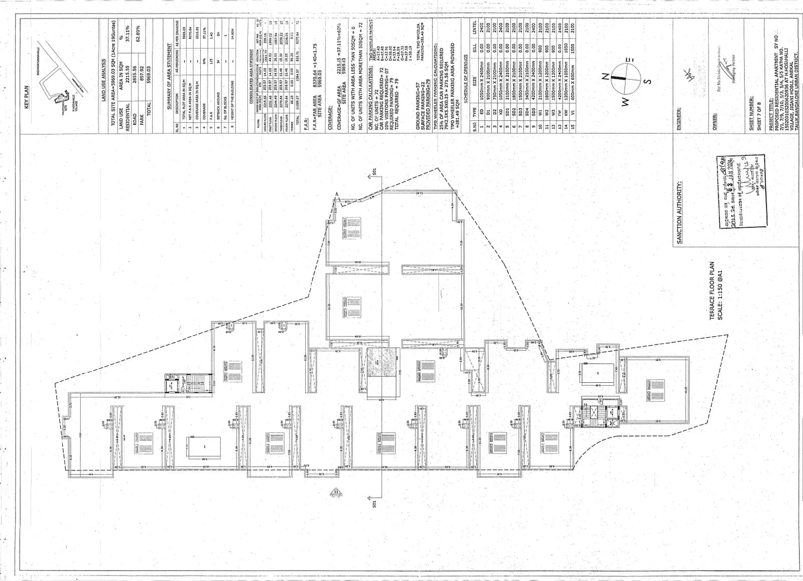 Upavan: 10 PLAN Terrace Floor Plan (filed with Karnataka RERA)