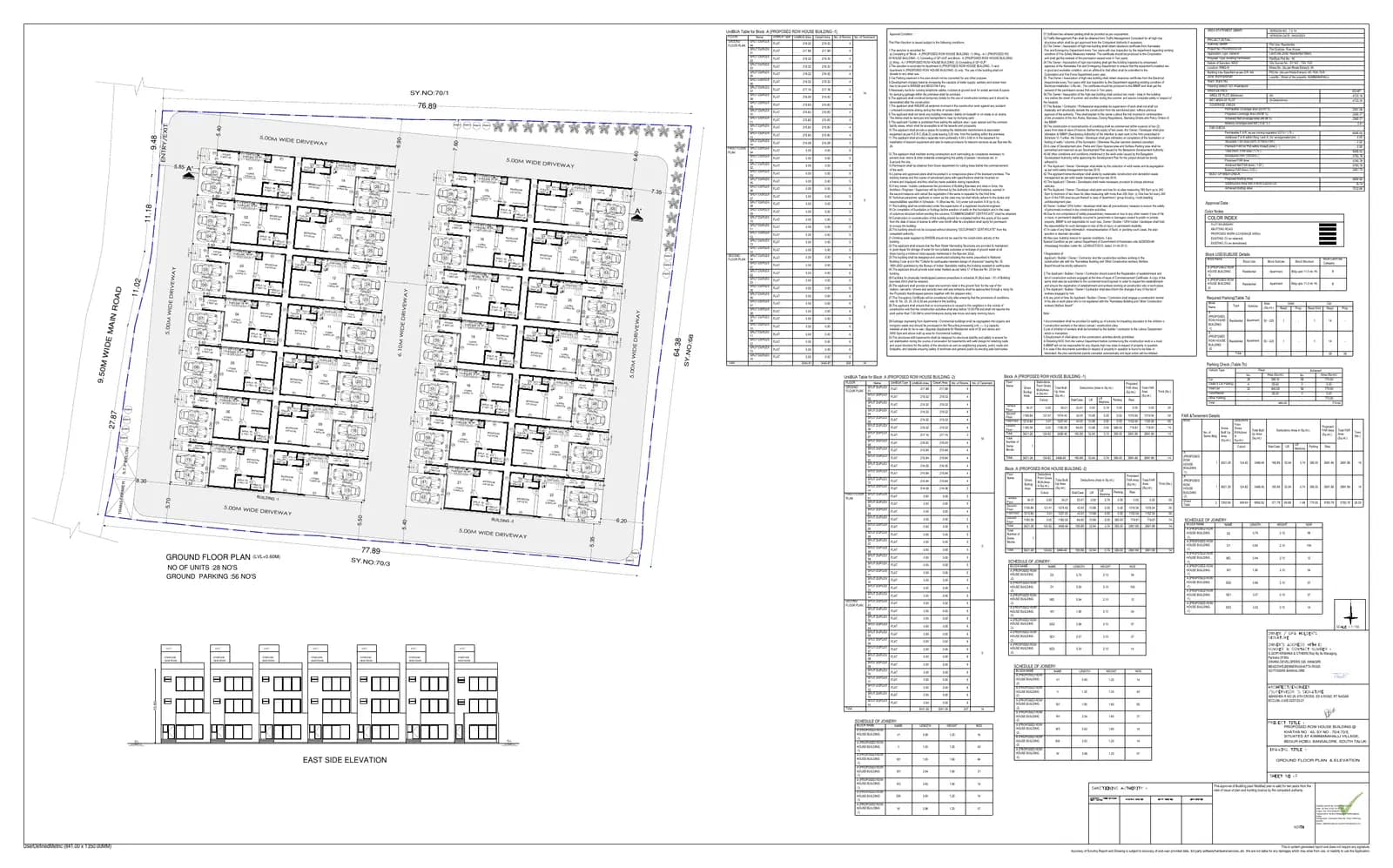 Dwara Orville: 09 GROUND FLOO R PLAN & ELEVATION (filed with Karnataka RERA)