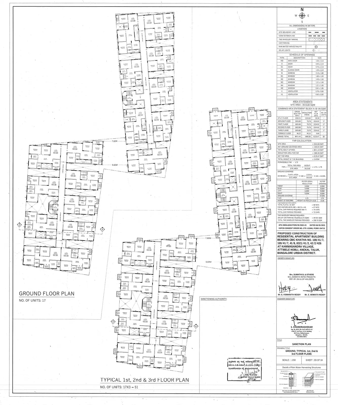 Sowmya Skyla: Existing Layout Plan (filed with Karnataka RERA)