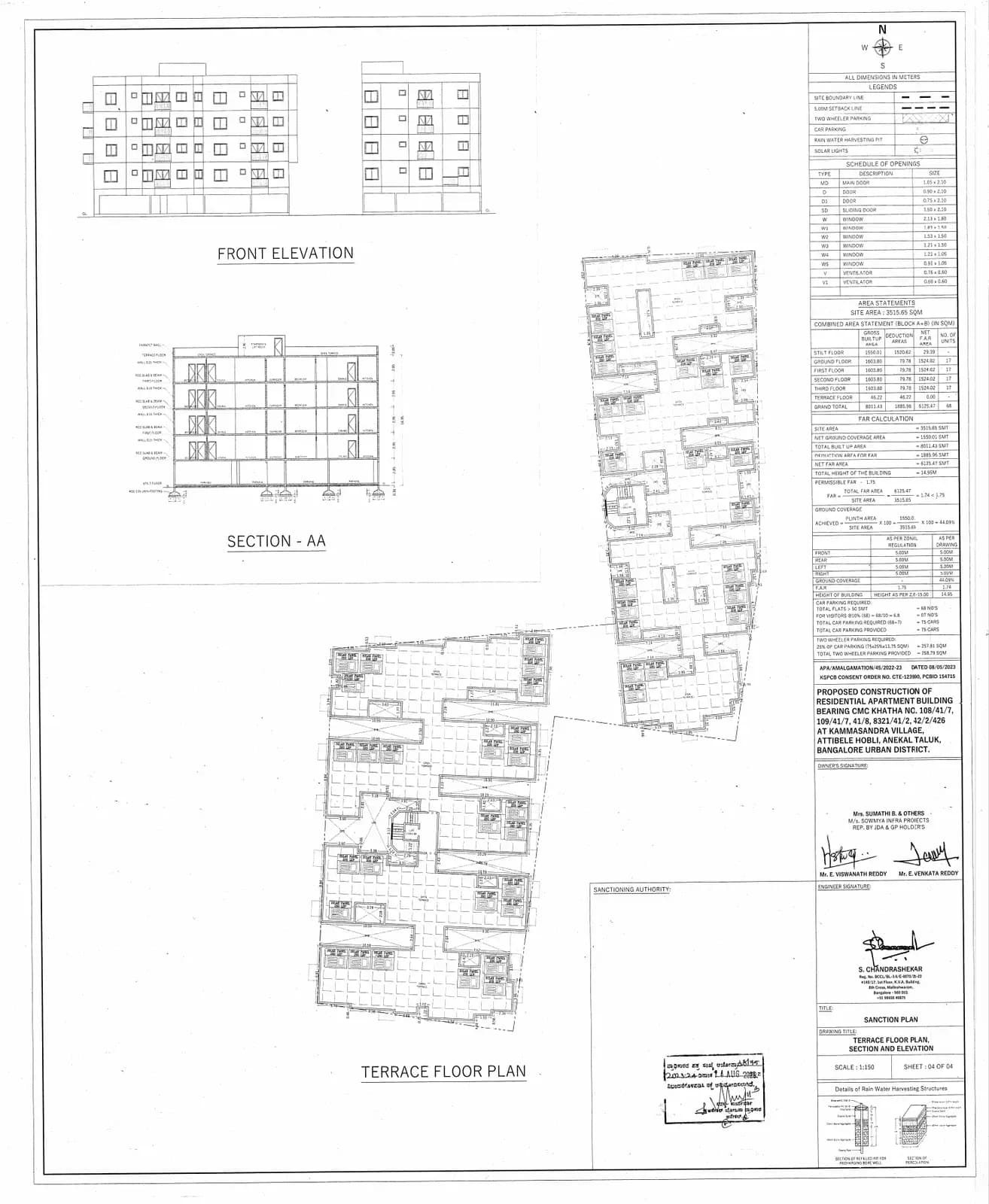 Sowmya Skyla: Approved Building/Plotting Plan (filed with Karnataka RERA)