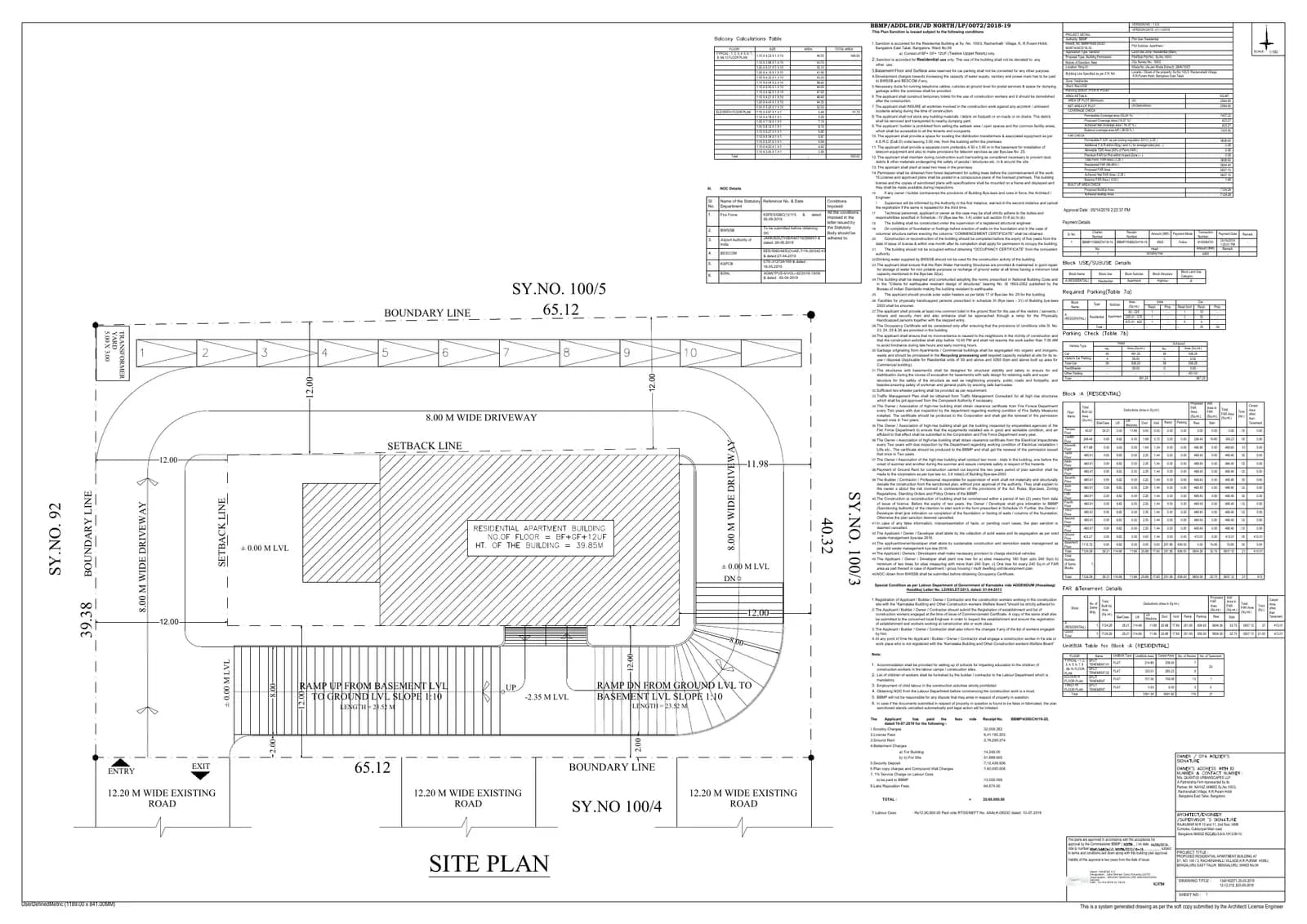 Nimah: Approved Building/Plotting Plan, page 1 (filed with Karnataka RERA)
