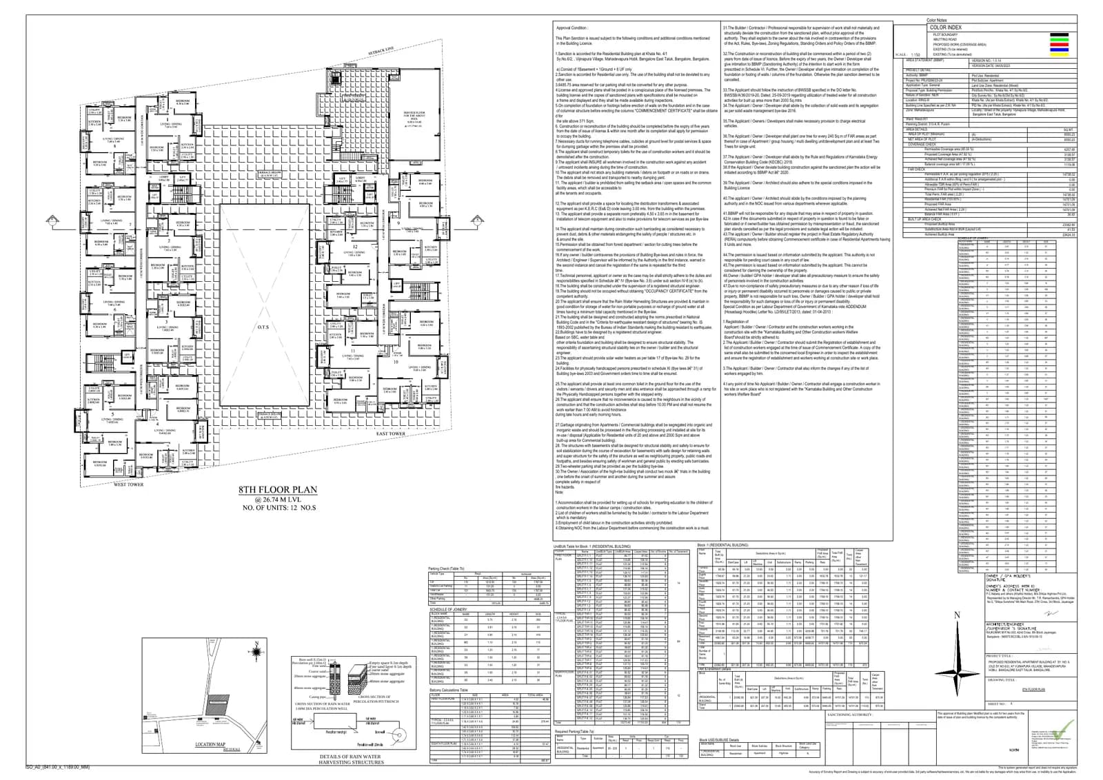 Shilpa Rathna: 8th Floor Plan.pdf (filed with Karnataka RERA)