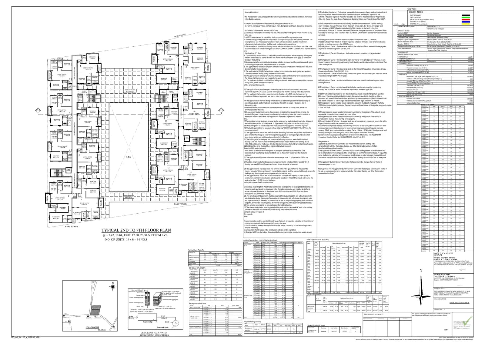 Shilpa Rathna: 2nd To 7th Floor Plan.pdf (filed with Karnataka RERA)