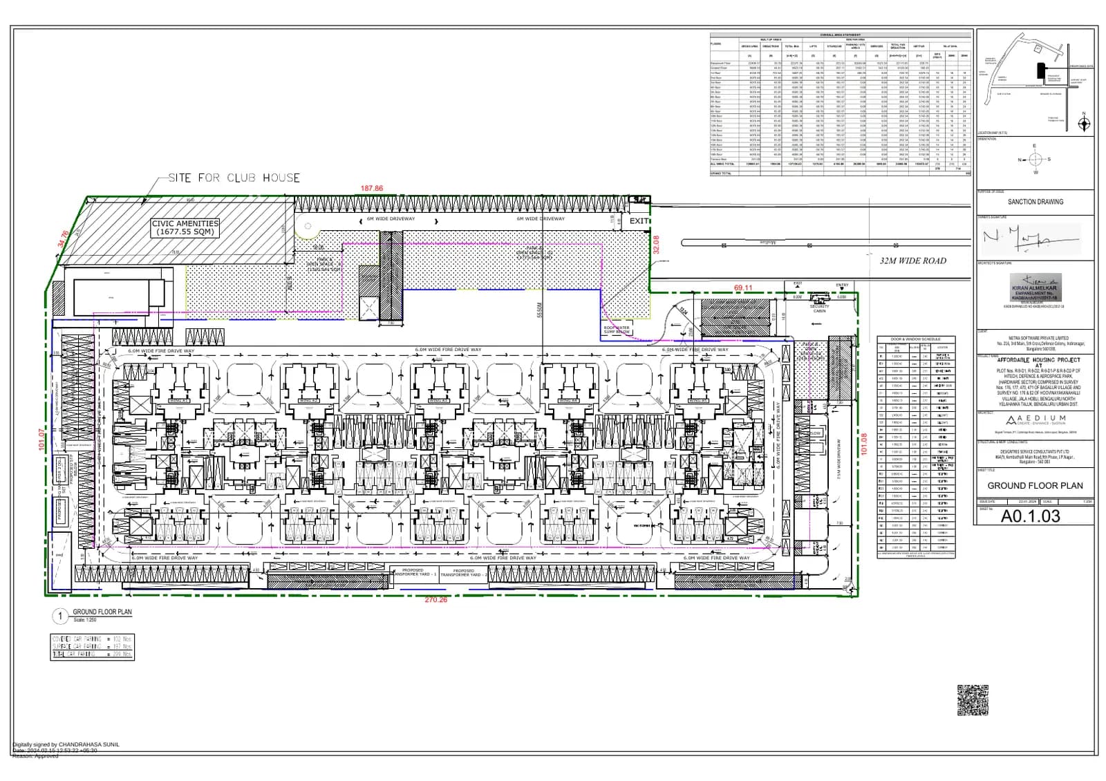 Assetz Sora & Saki: 3 Ground Floor Plan.pdf (filed with Karnataka RERA)