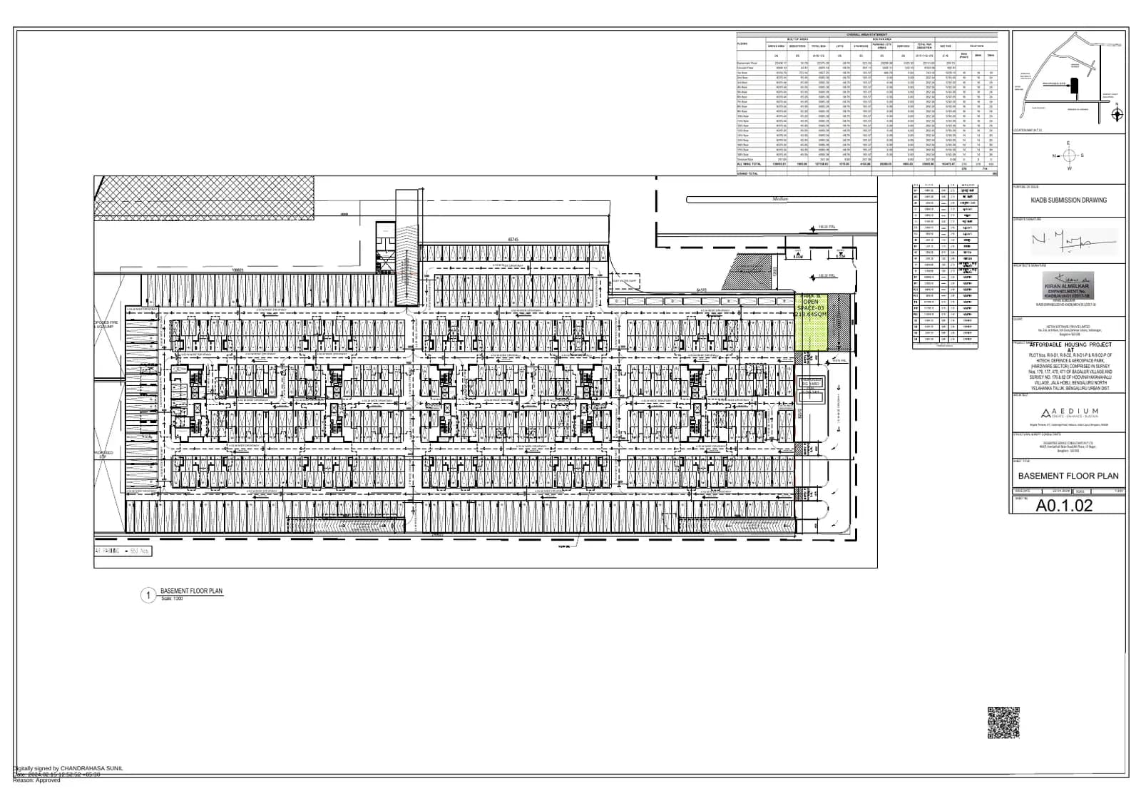 Assetz Sora & Saki: 2 Basement Floor Plan.pdf (filed with Karnataka RERA)