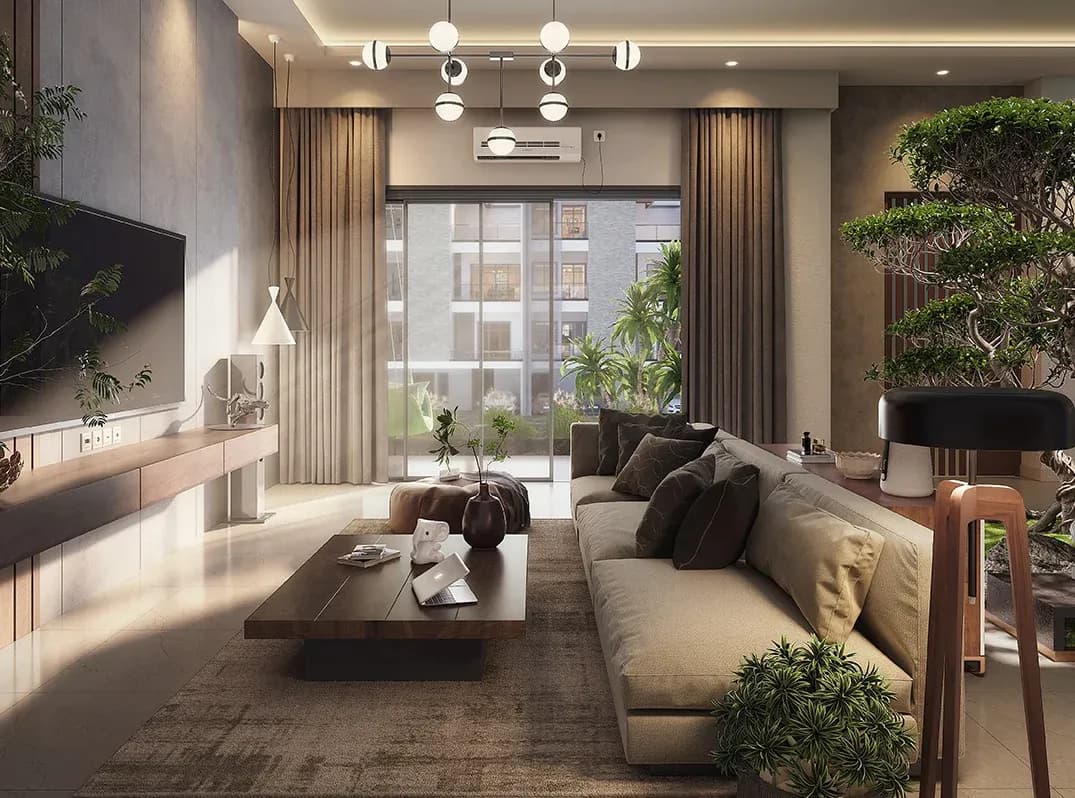 Sattva Springs: Living Room (artist’s impression)