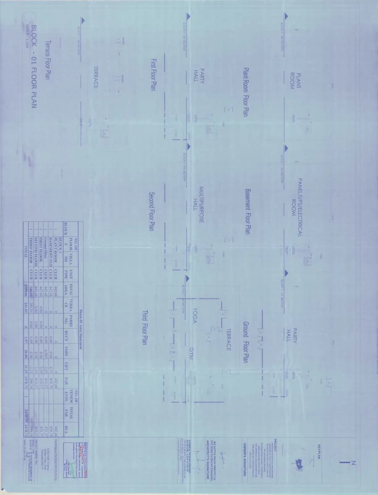Sattva Springs: Building Plan 3 OF 25.pdf (filed with Karnataka RERA)