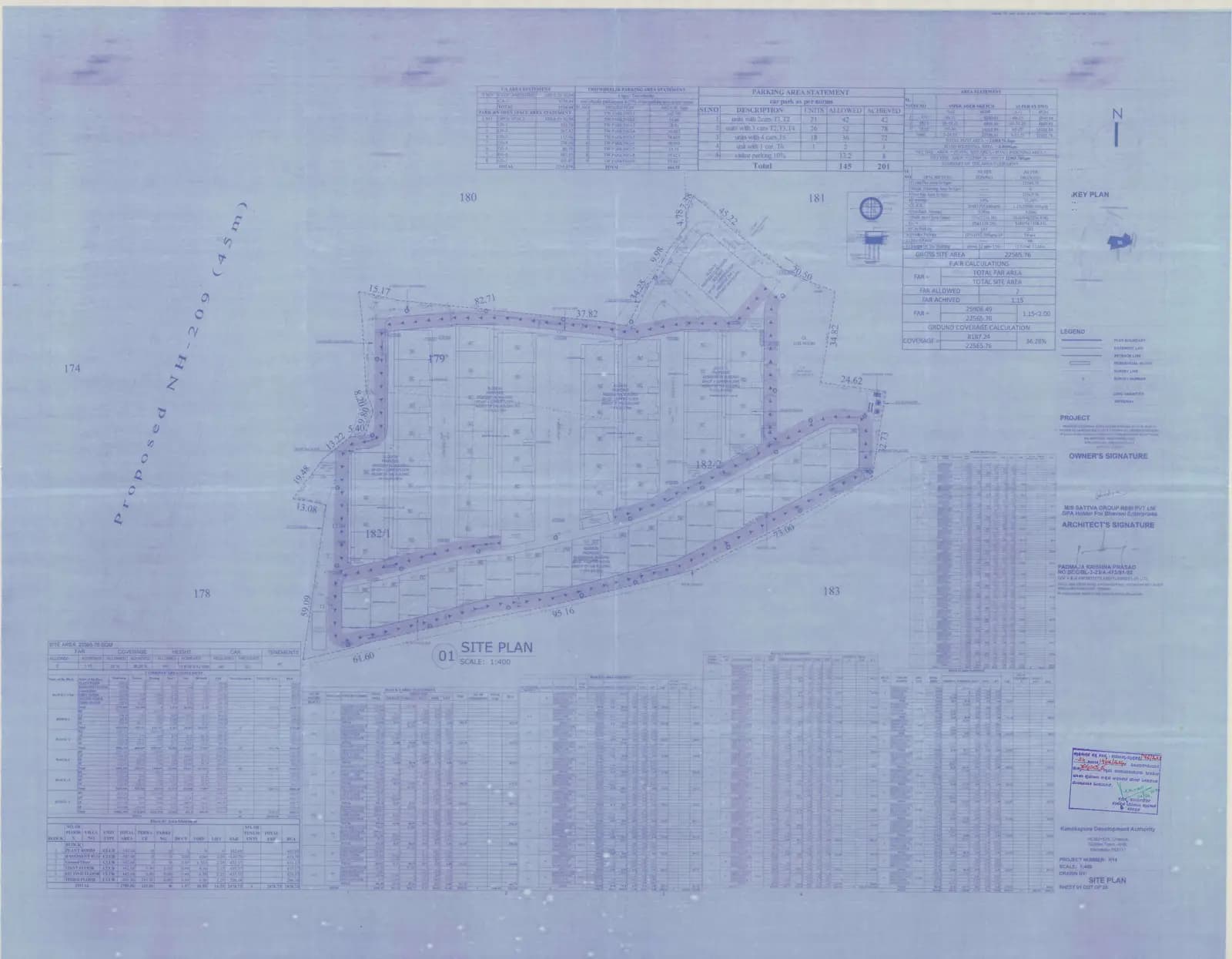 Sattva Springs: Approved Layout Plan (filed with Karnataka RERA)