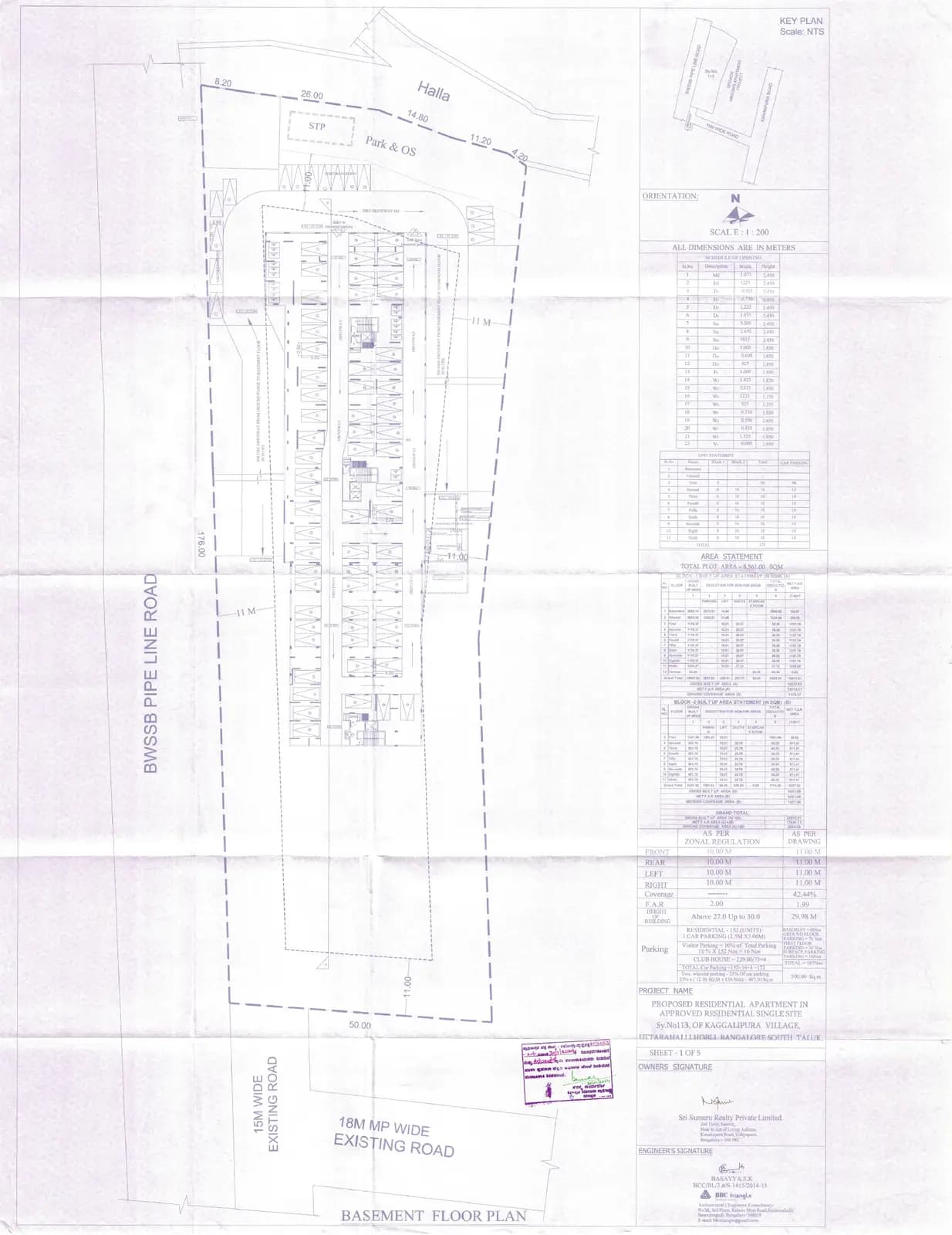 Harivishram: Approved Layout Plan (filed with Karnataka RERA)