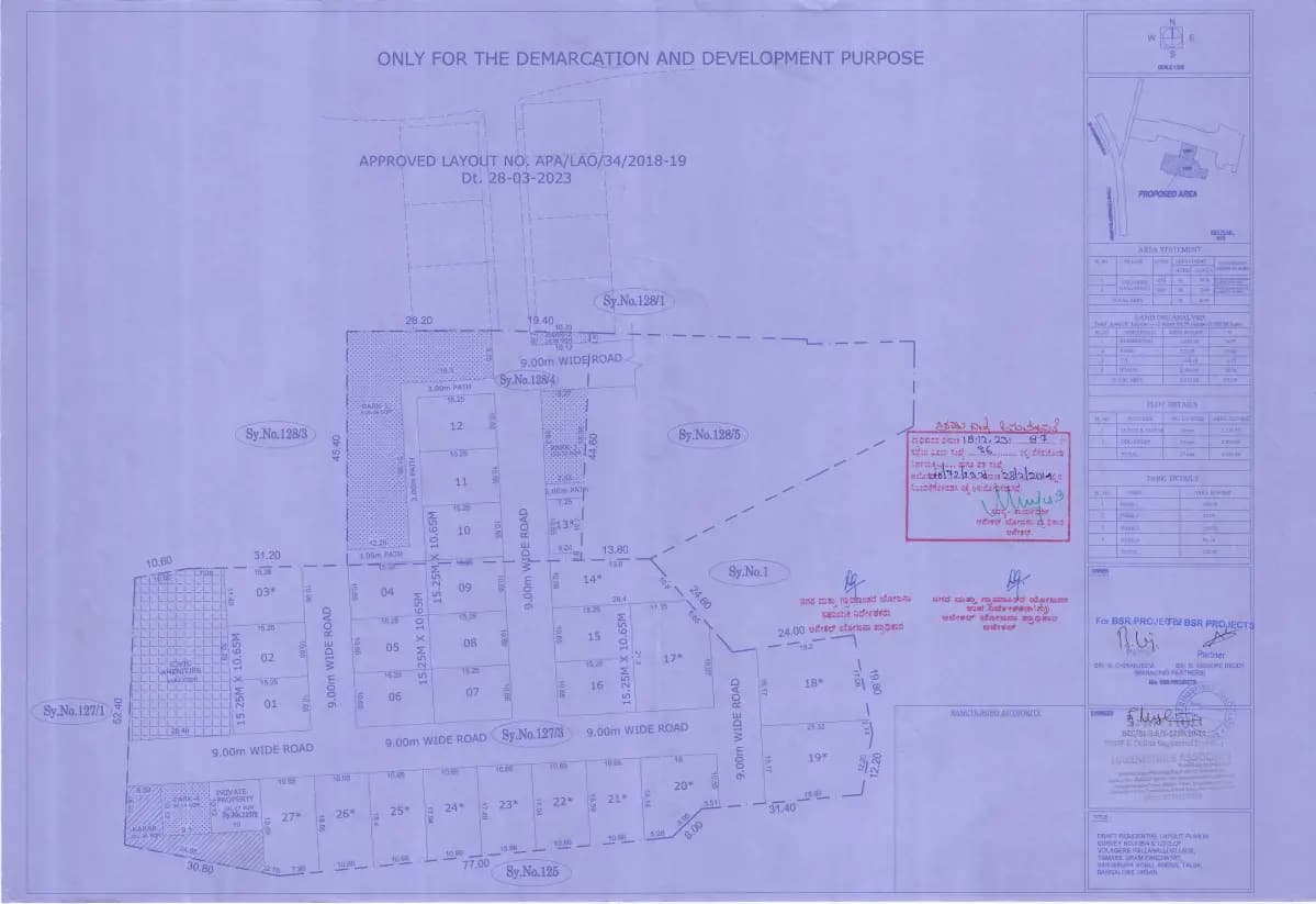 Daintree 3: Existing Layout Plan (filed with Karnataka RERA)
