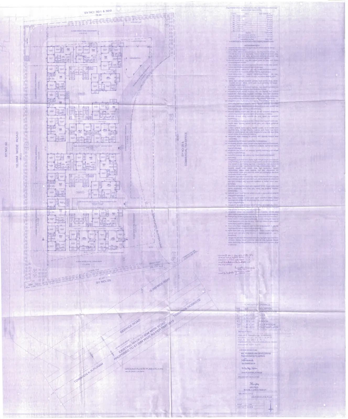 Pushkalam Heritage: 4 Ground Floor Plan (filed with Karnataka RERA)