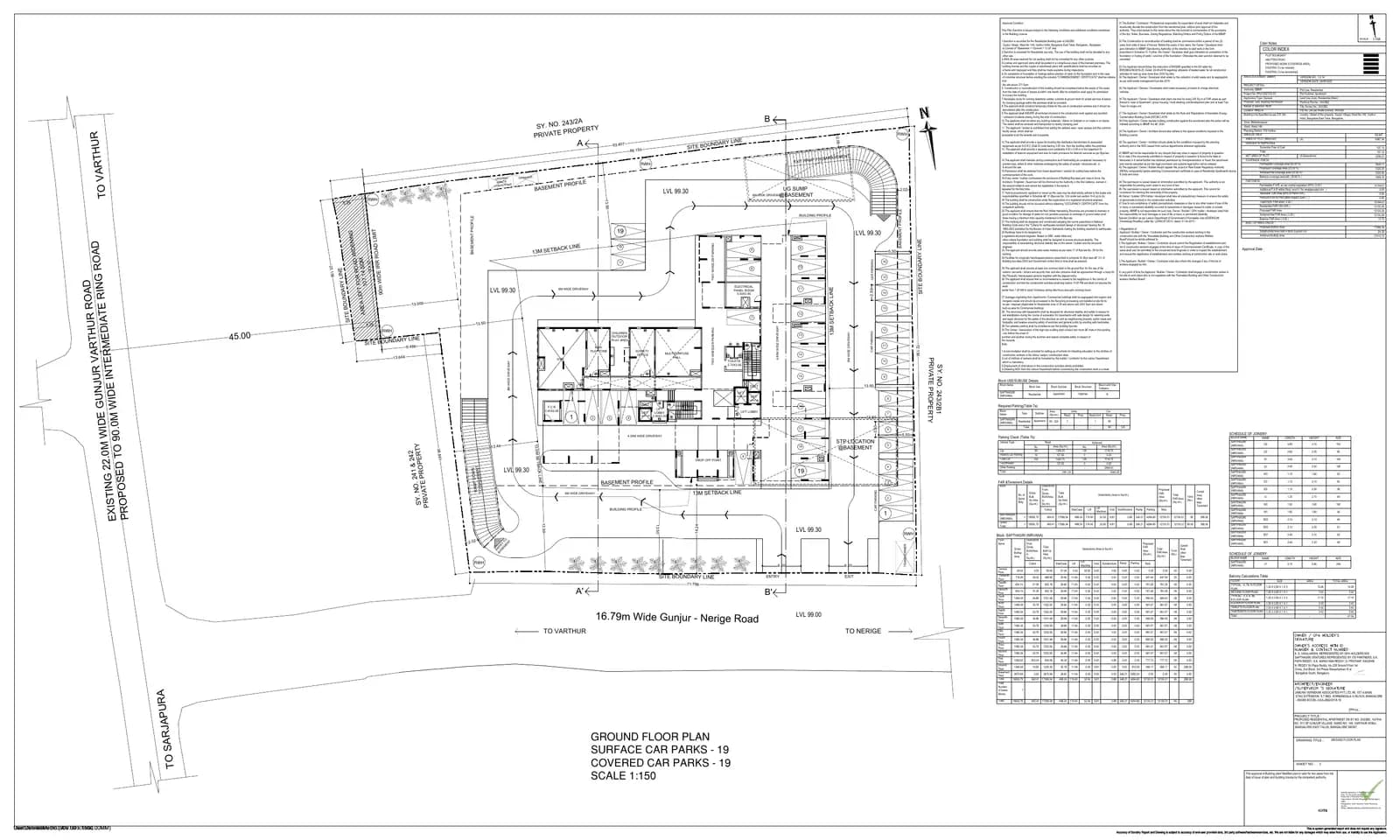 Sapthagiri Nirvana: 15 Ground Floor Plan (filed with Karnataka RERA)
