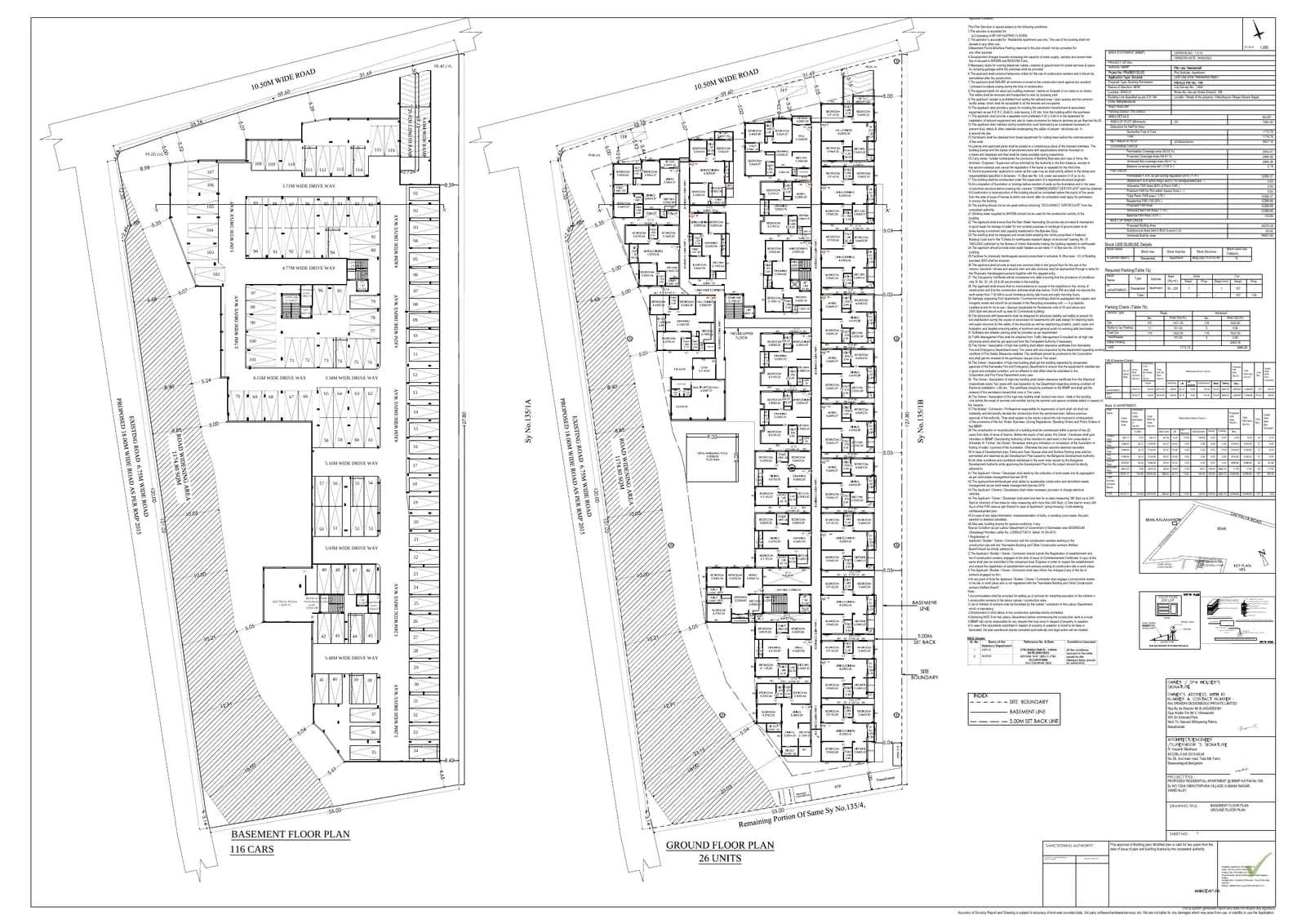Srinidhi-The Urban Suites: Area Development Plan Of Project Area, page 1 (filed with Karnataka RERA)