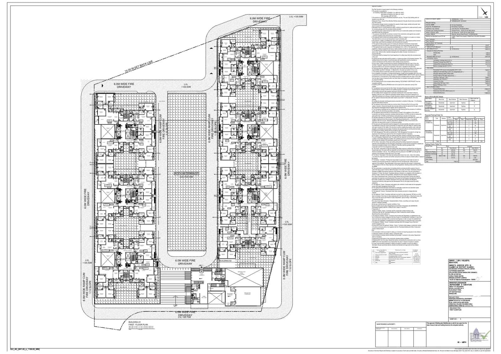 Brigade Insignia: 1st Floor Plan.pdf (filed with Karnataka RERA)