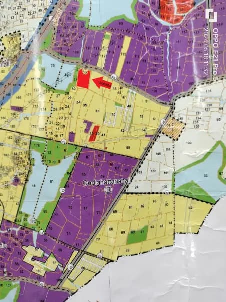 Vanna: 6 Demarcation CDP map showing proposed site (filed with Karnataka RERA)