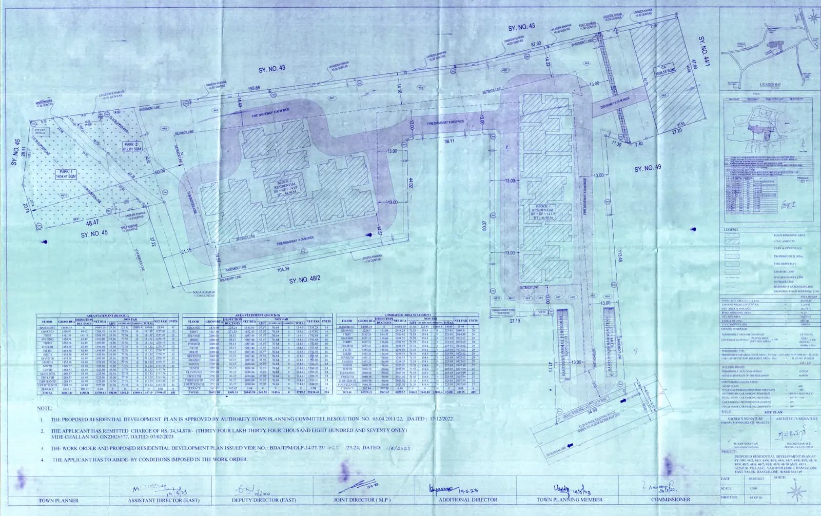 Myhna Orchid: Existing Layout Plan (filed with Karnataka RERA)