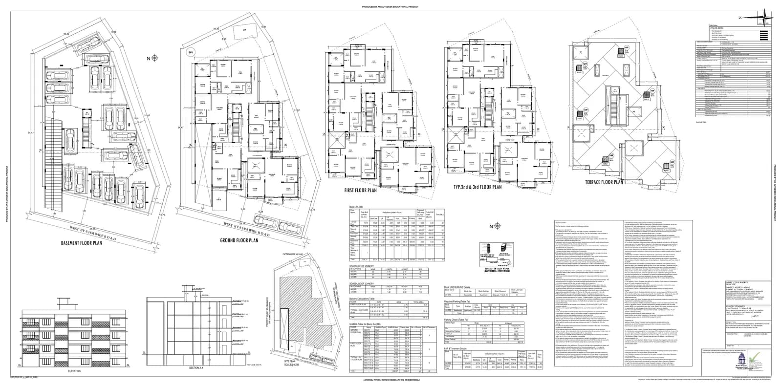Ambha Bhavani Residency: Approved Building Plan (filed with Karnataka RERA)