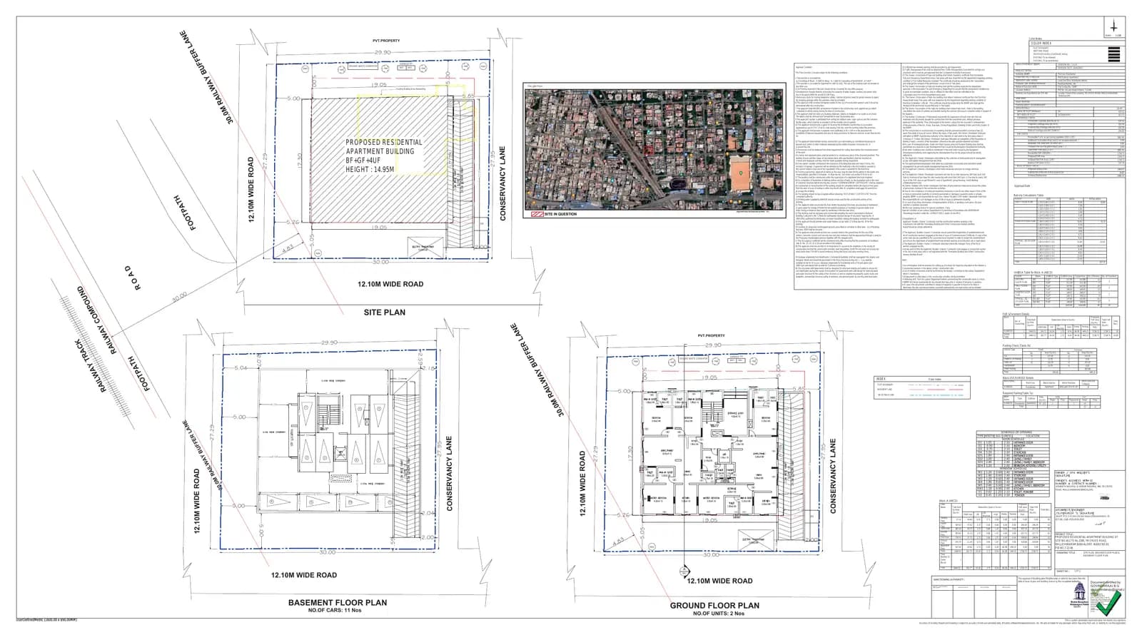 Vista Padmalaya: Approved Building/Plotting Plan, page 1 (filed with Karnataka RERA)