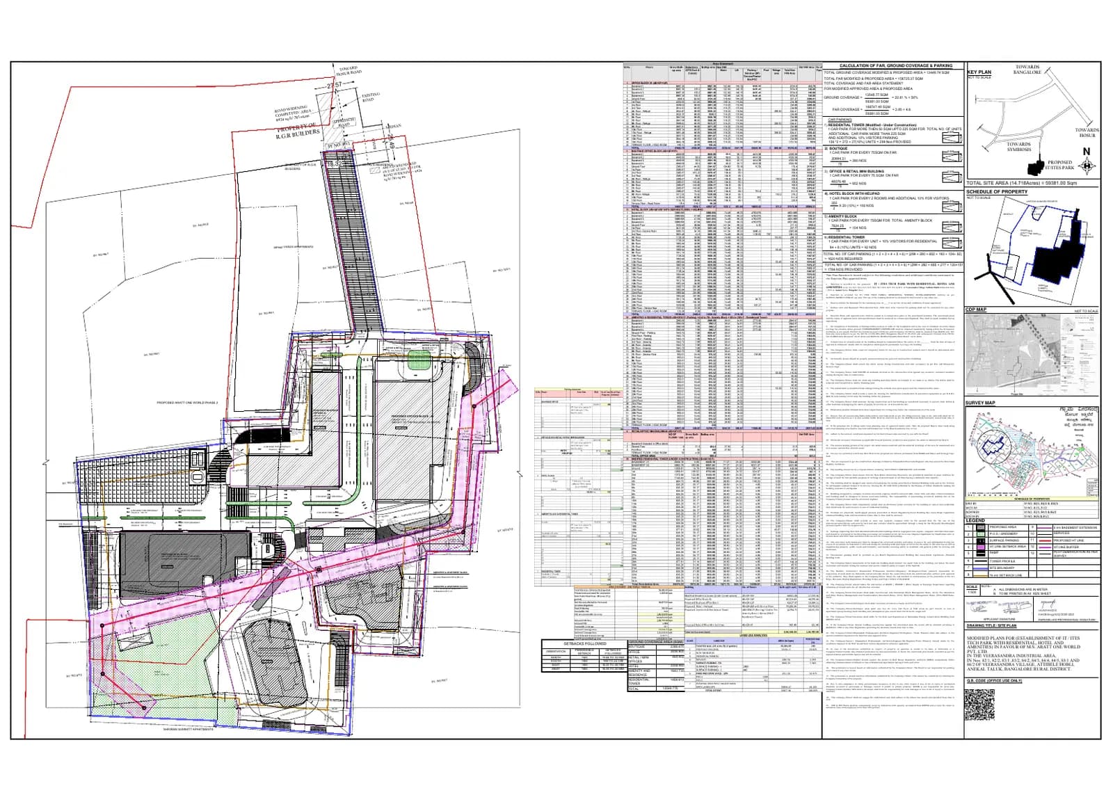 Ayatana Residences E-City: Site Plan.pdf (filed with Karnataka RERA)