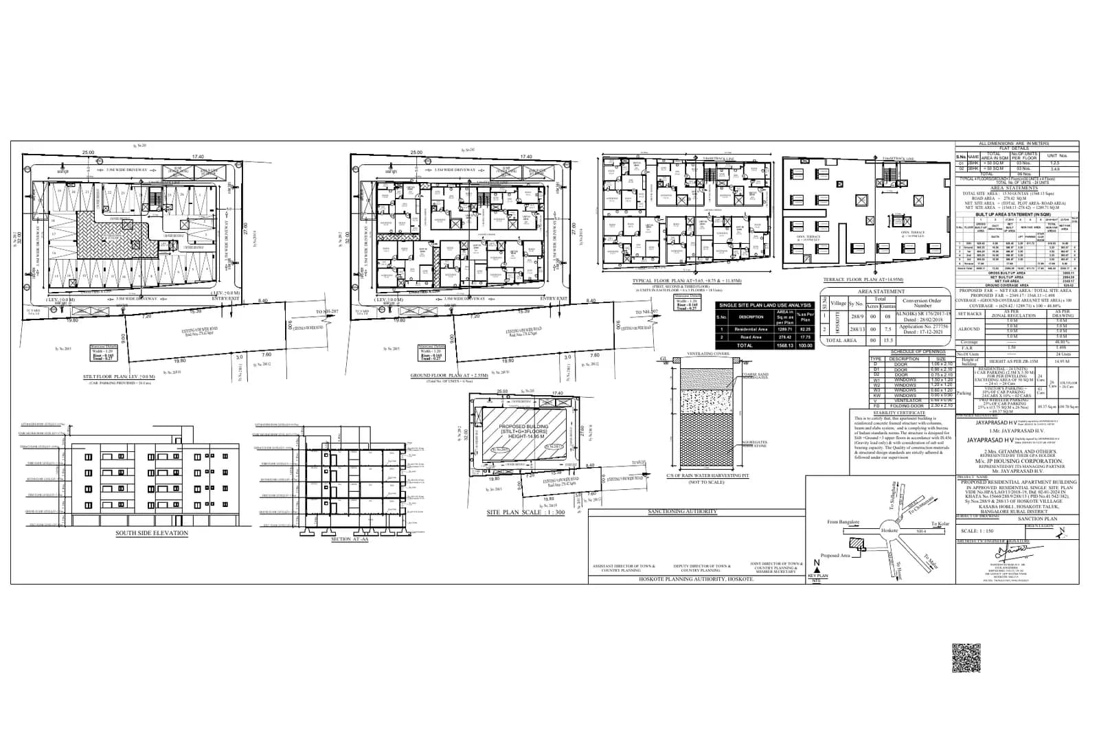 JP Lavender: Approved Building/Plotting Plan, page 1 (filed with Karnataka RERA)