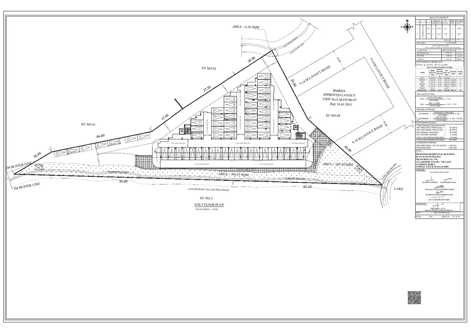 Fortuners Infra Elixir: Stilt Floor Plan, page 1 (filed with Karnataka RERA)