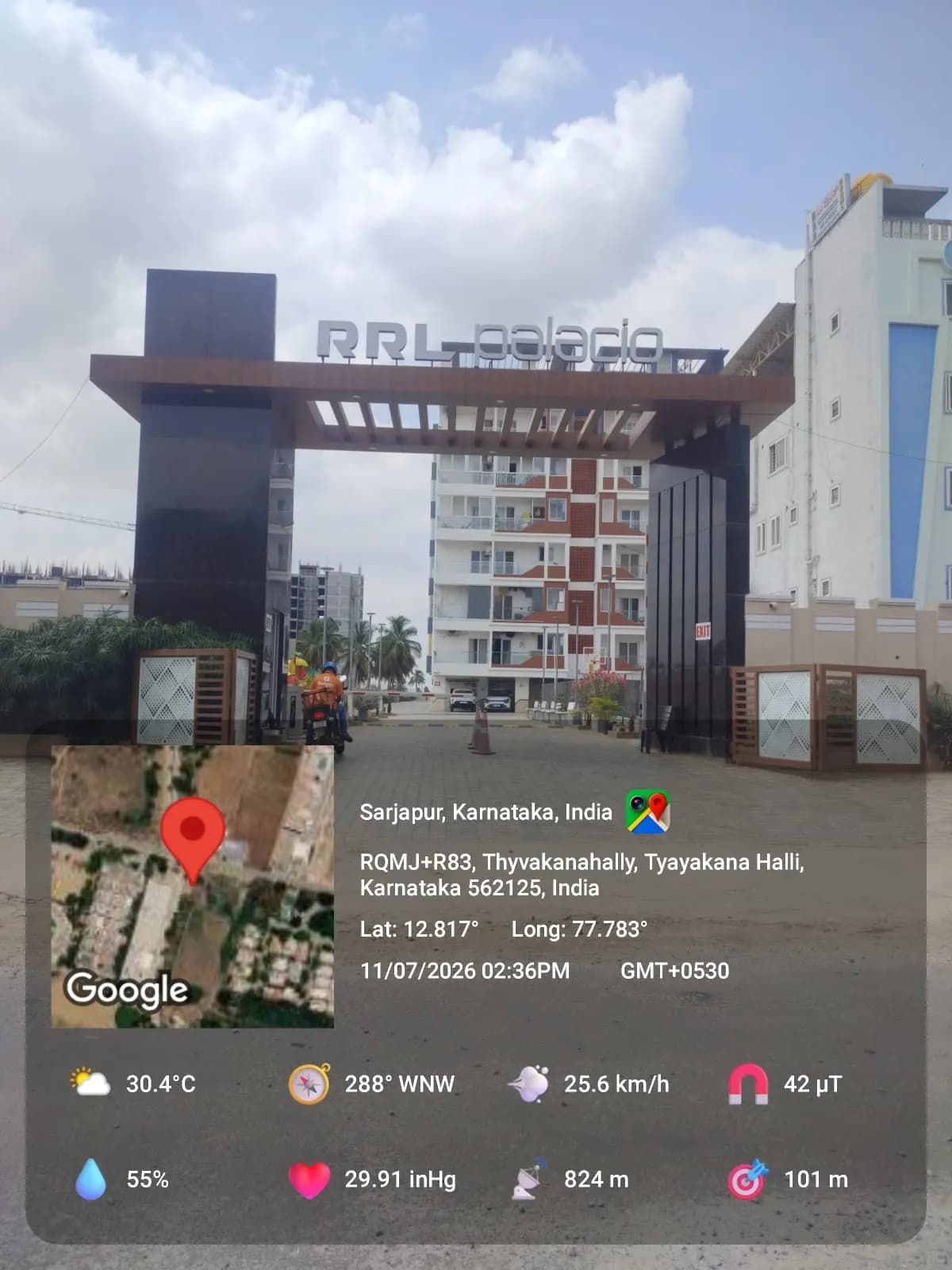 RRL Palacio: Site photo filed with Karnataka RERA