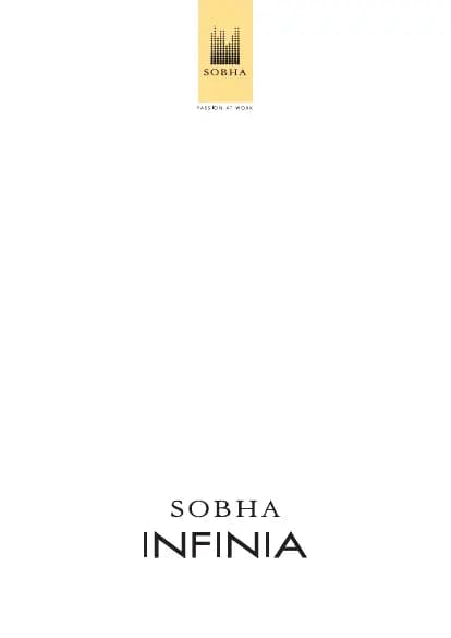 Sobha Infinia: Brochure, page 1 (filed with Karnataka RERA)