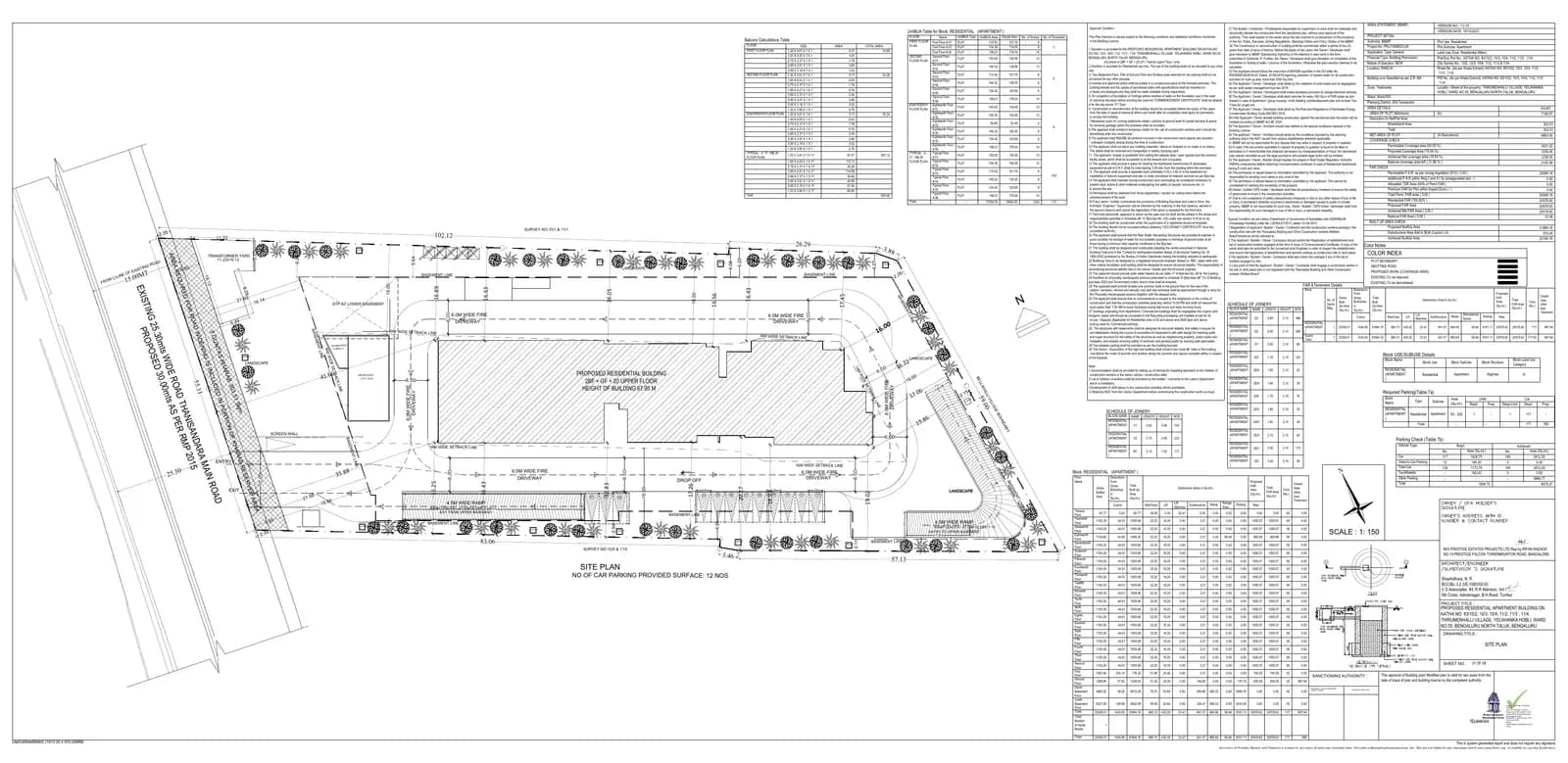 Prestige Camden Gardens: Approved Layout Plan (filed with Karnataka RERA)