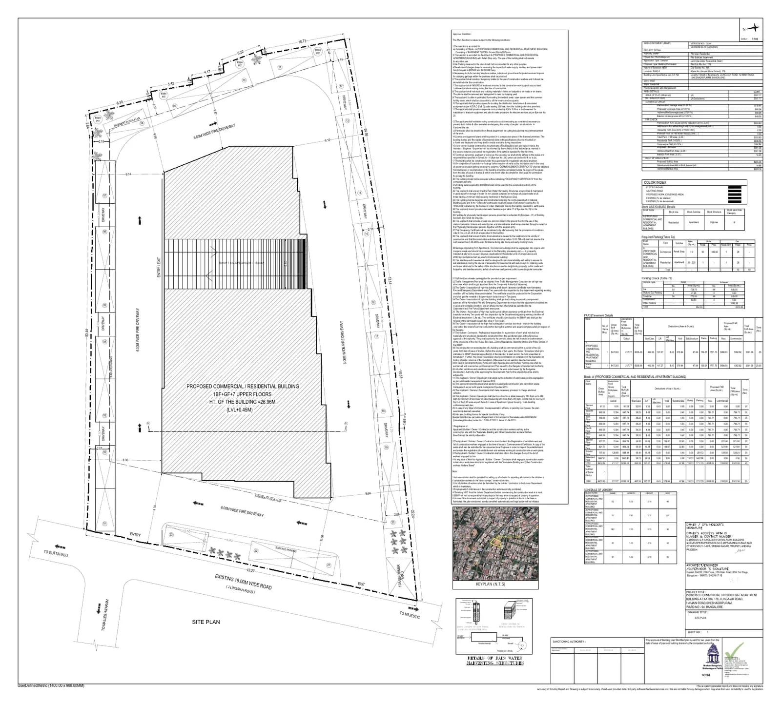 GM Govianu: 11 BBMP Approved Plan, page 1 (filed with Karnataka RERA)
