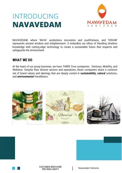 Navavedam's SunCrest: Brochure, page 2 (filed with Karnataka RERA)