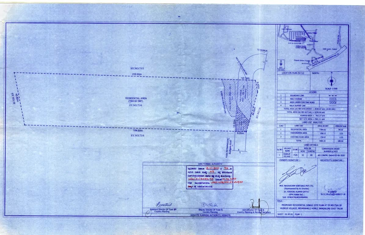 Navavedam's SunCrest: Approved Layout Plan (filed with Karnataka RERA)