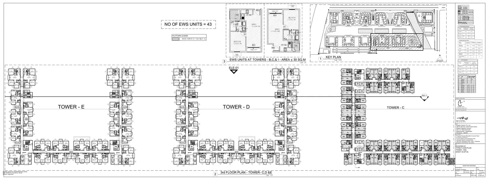 Cobalt at Brigade El Dorado: BUILDING 03 Tower C 3rd Floor Plan.pdf (filed with Karnataka RERA)