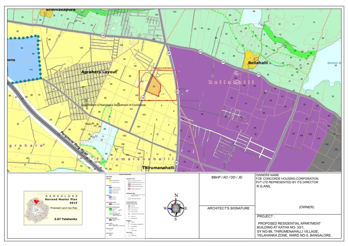 Concorde Neo: Existing Layout Plan (filed with Karnataka RERA)