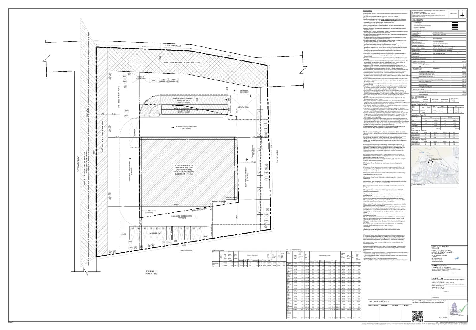 Saranya Signature: Plan Approval.pdf, page 1 (filed with Karnataka RERA)