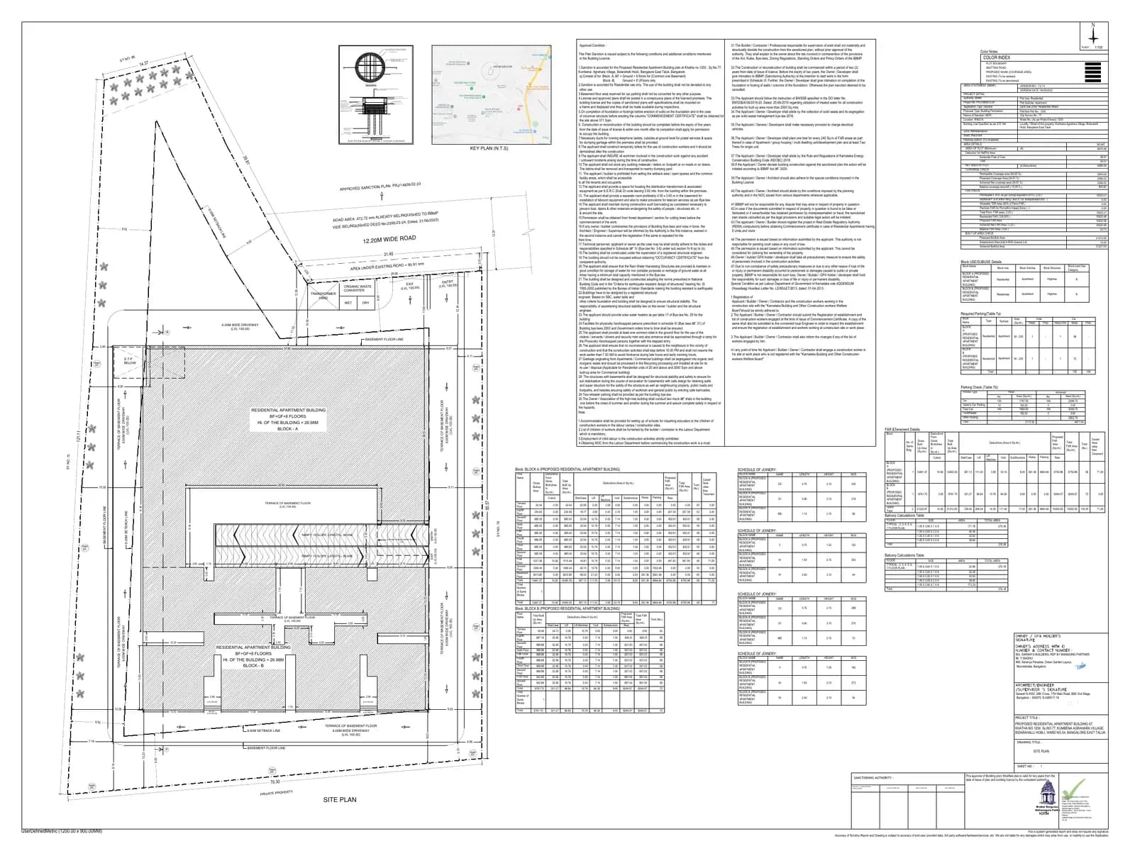 Saranya Swarovski: Existing Layout Plan (filed with Karnataka RERA)