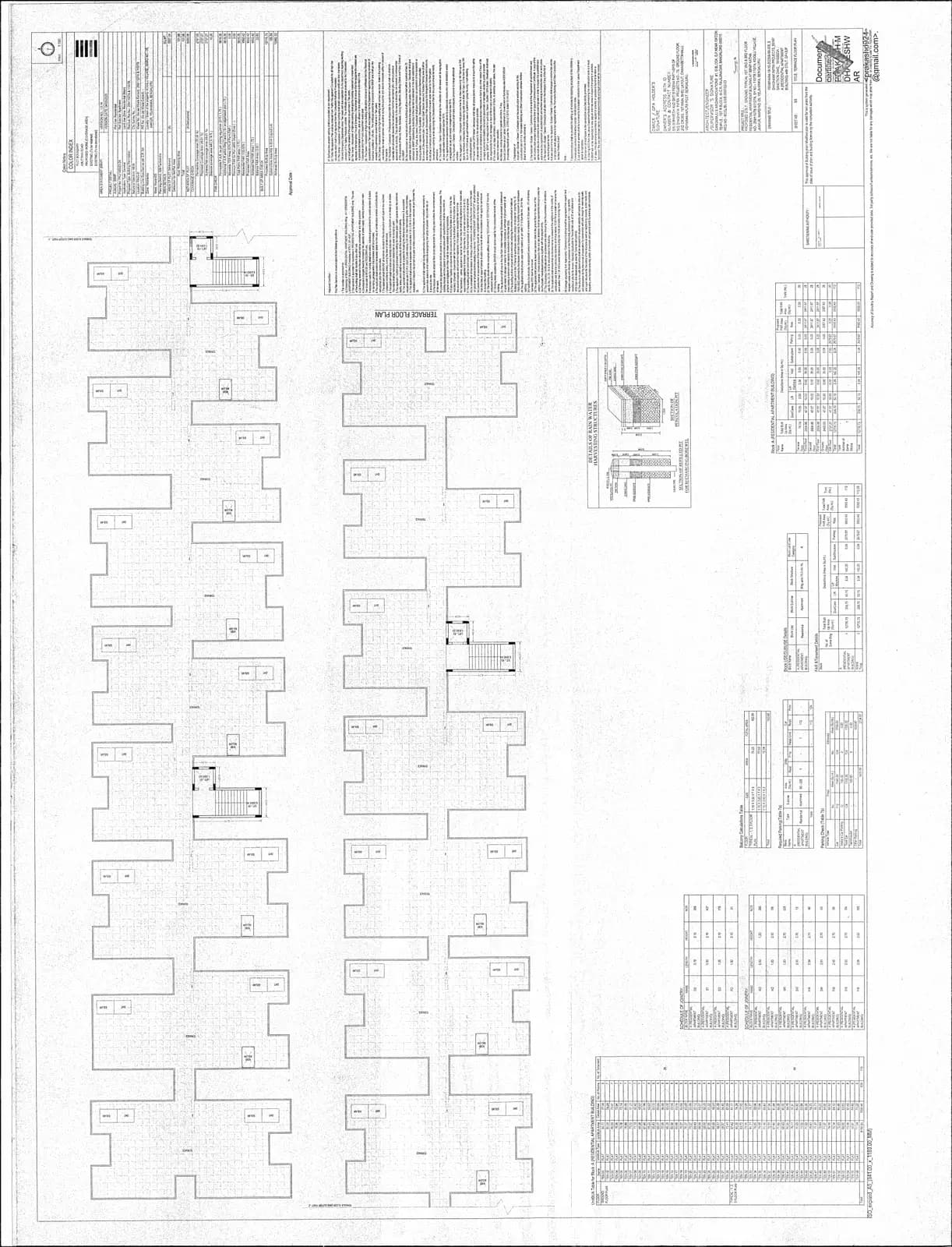 Shashank Akshaya: 10 Terrace floor plan (filed with Karnataka RERA)