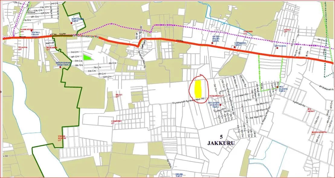 Shashank Akshaya: Demarcation in CDP map.JPG (filed with Karnataka RERA)
