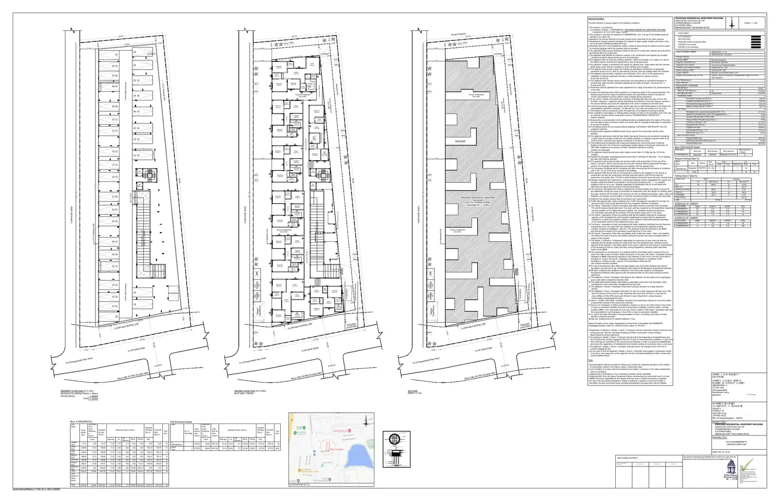 Vaishnavi Harmony: Approved Building Plan, page 1 (filed with Karnataka RERA)