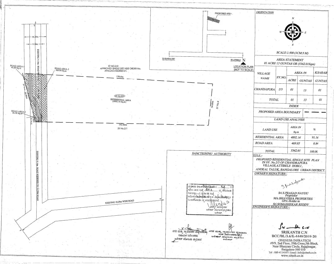 Meadows Phase-2 By Bhavisha Homes: Existing Layout Plan (filed with Karnataka RERA)