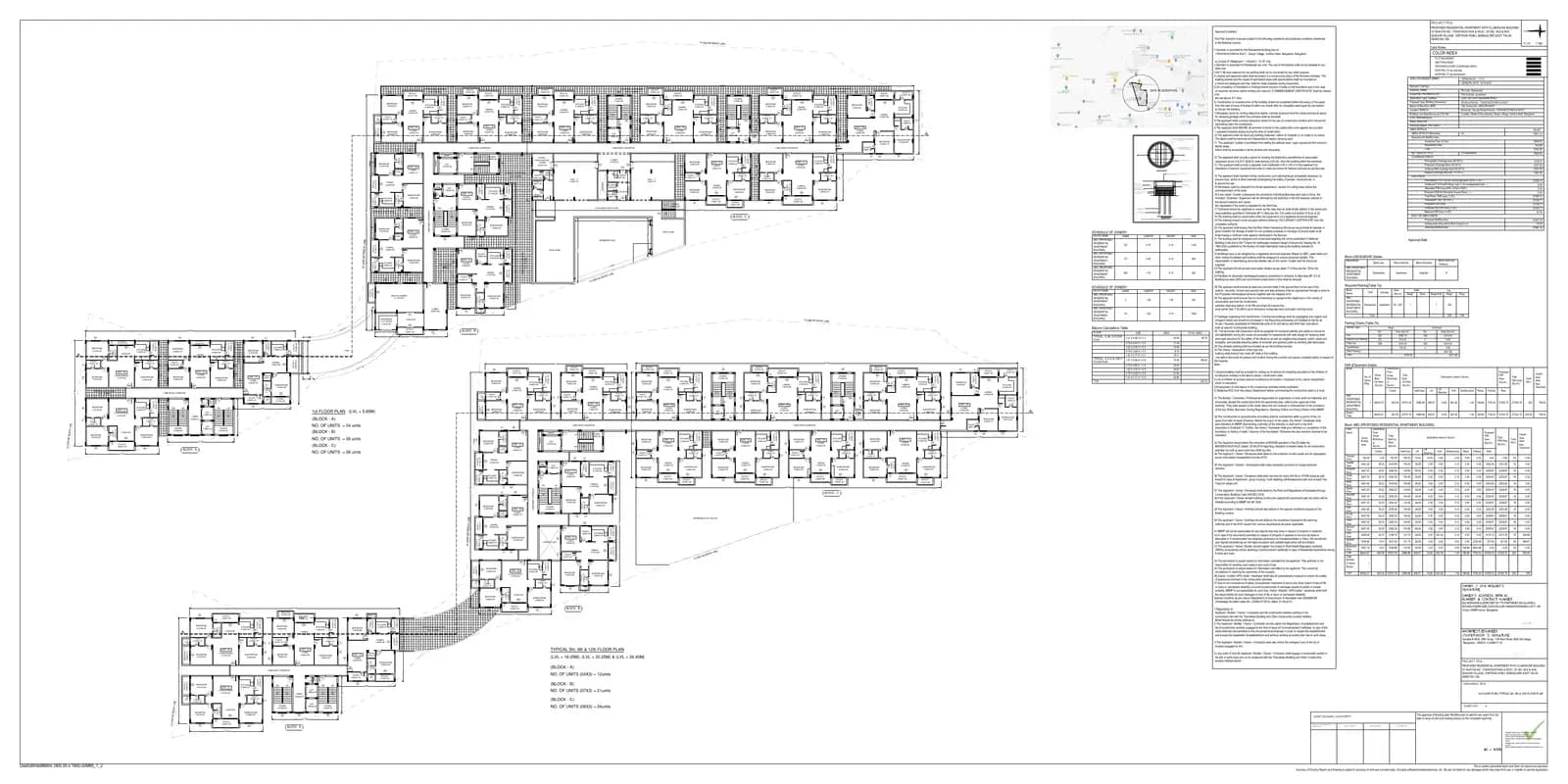 Mohan Tritone: 7 1st Floor Plan, Typical 5th, 9th and 12th Floor Plan (filed with Karnataka RERA)