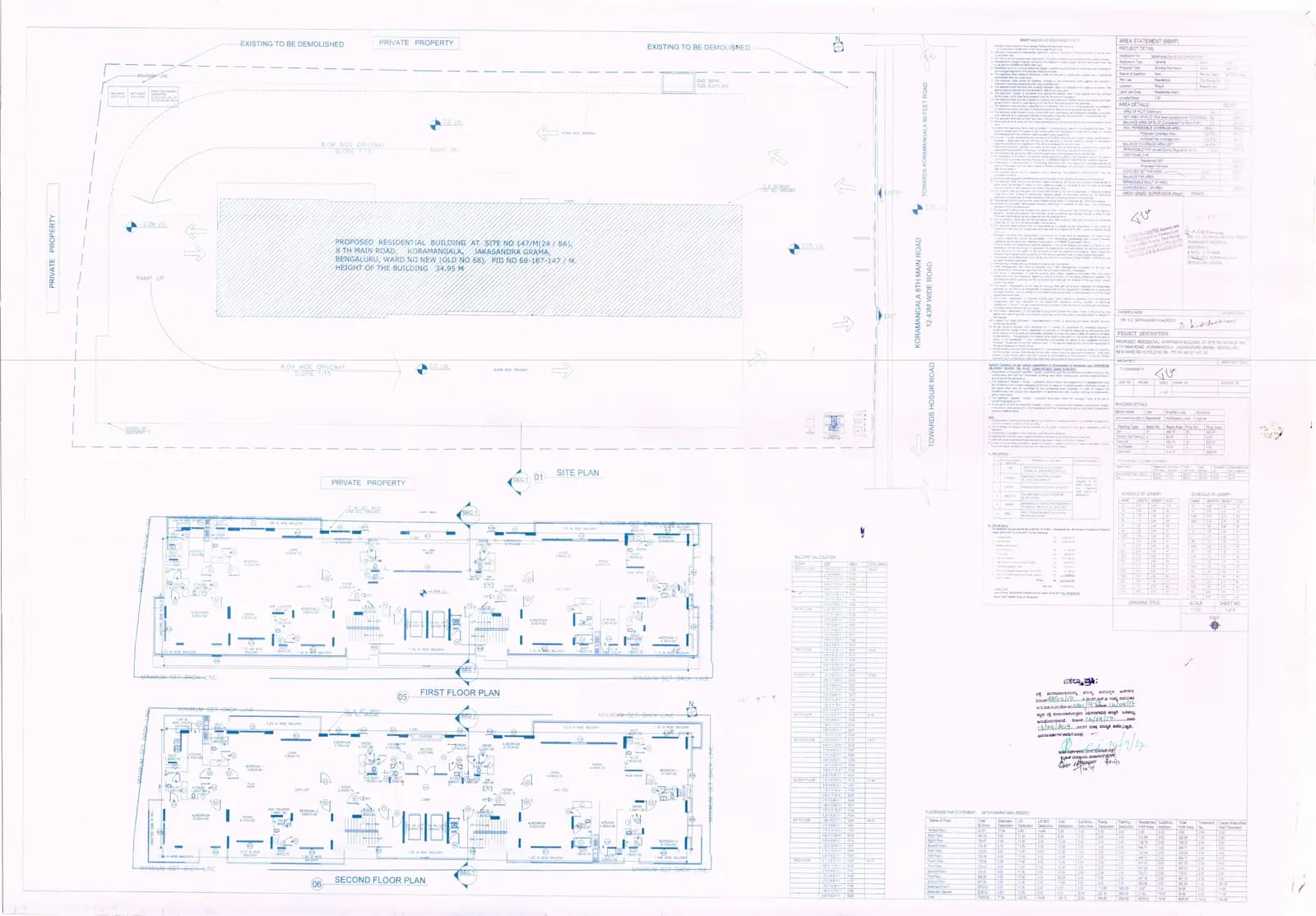 Belaku: Approved Building/Plotting Plan, page 1 (filed with Karnataka RERA)