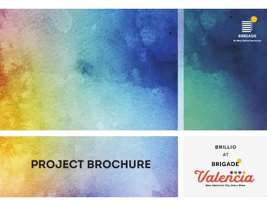Brillio and Commercial at Brigade Valencia: Brochure, page 1 (filed with Karnataka RERA)