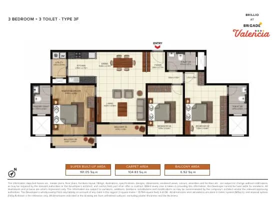 Brillio and Commercial at Brigade Valencia: Brochure, page 3 (filed with Karnataka RERA)