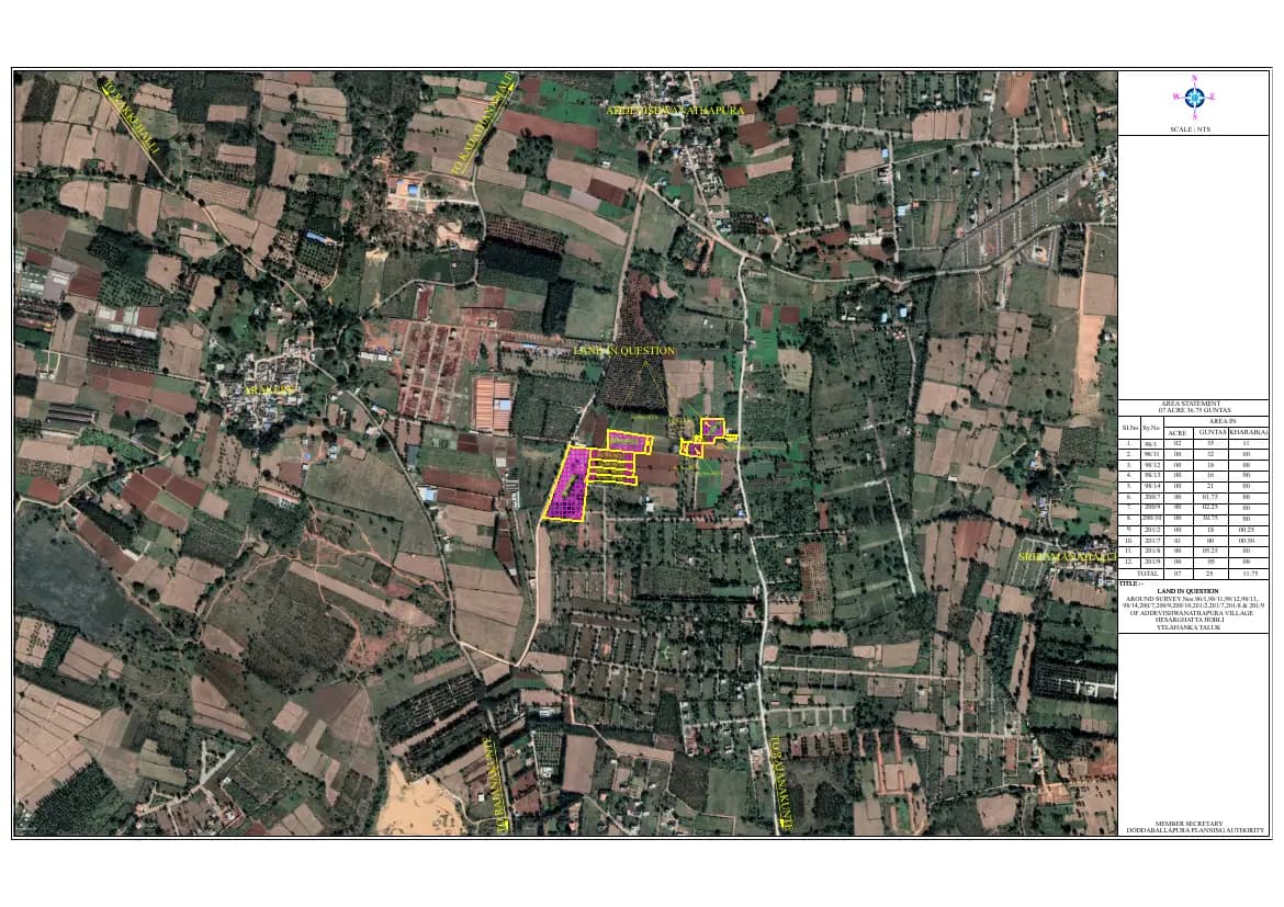Surya Valencia: Location Demarcation using google maps satellite image.pdf (filed with Karnataka RERA)